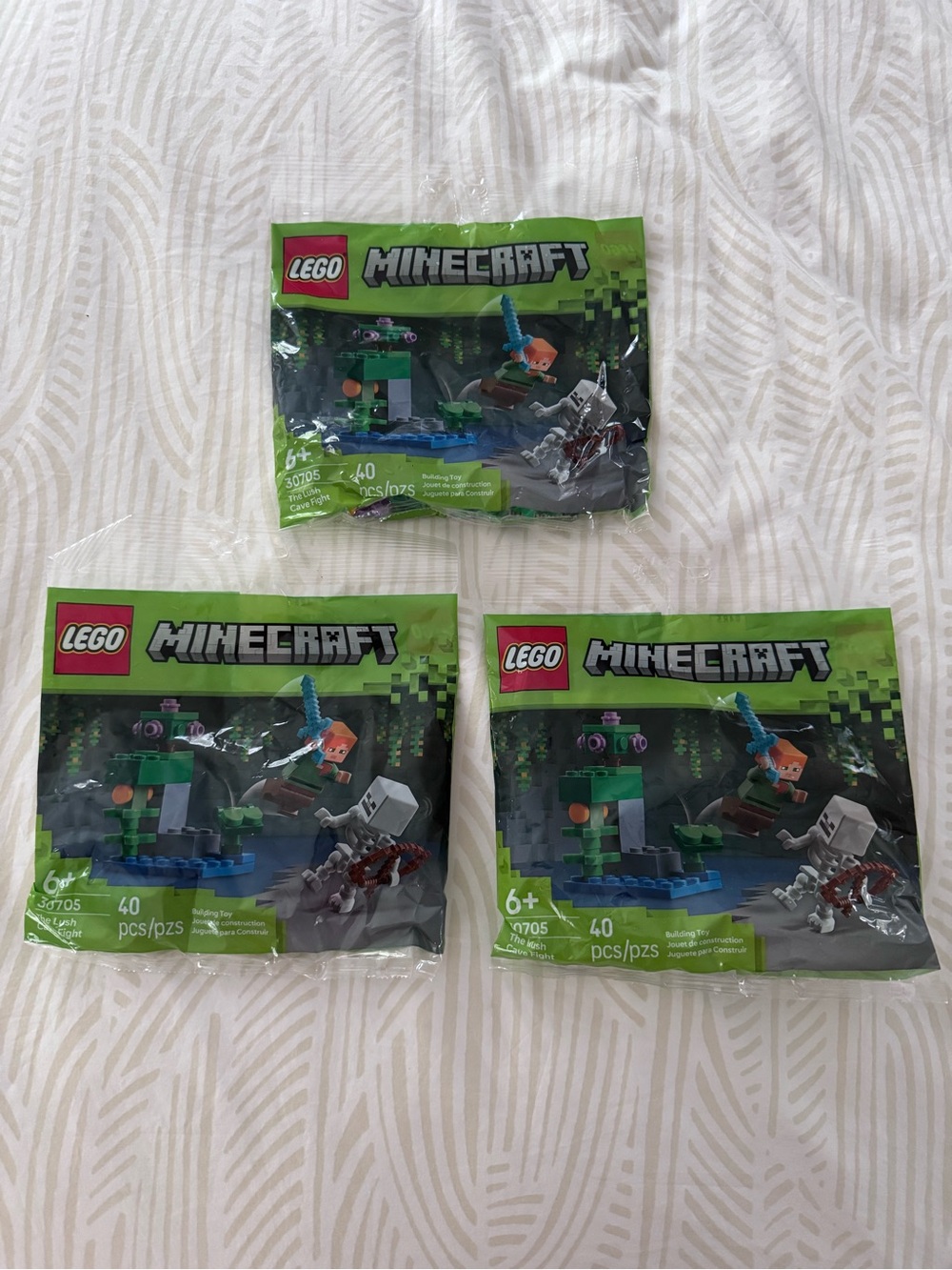 LEGO Minecraft The Lush Cave Fight Poly Bag 30705 set of 3